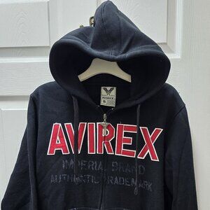 Avirex Black Hood Jacket Small